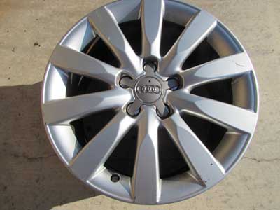 Audi OEM A4 B8 17 Inch 10 Spoke Alloy Rim Wheel Silver 8Jx17H2 ET47 8K0601025C 2009 2010 2011 2012 S45